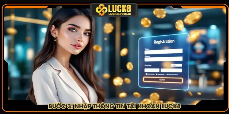 Điền thông tin tài khoản vài bảng yêu cầu 